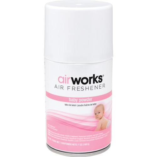 D&eacute;sodorisant en a&eacute;rosol &agrave; doses mesur&eacute;es AirWorks, Poudre pour b&eacute;b&eacute;s, Canette a&eacute;rosol GTA Hardware Inc