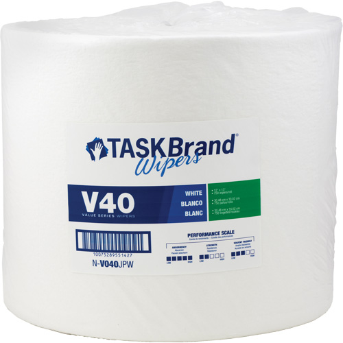 Essuie-tout de s&eacute;rie de qualit&eacute; V40 TaskBrand, Tout usage, 13" lo x 12" la GTA Hardware Inc