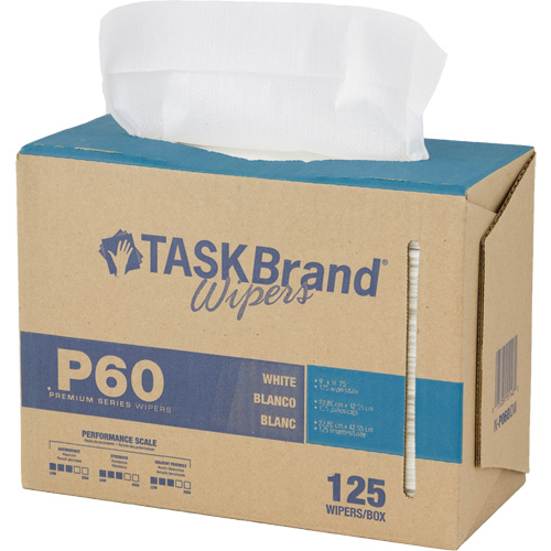 TaskBrand&reg; P60 Premium Series Wipers, All-Purpose, 16-3/4" L x 8-1/4" W GTA Hardware Inc