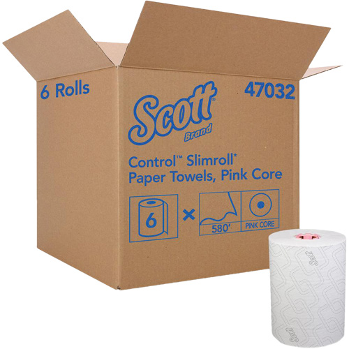 Serviettes Slimroll* de Scott en rouleau dur, 1 pli, Standard, 580' lo GTA Hardware Inc