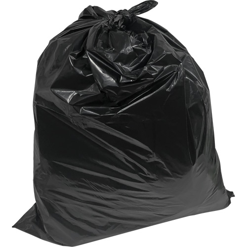 Industrial Garbage Bags, 3X Strong, 35" W x 50" L, 3.0 mils, Black, 194 L (44 Gal.) Capacity GTA Hardware Inc