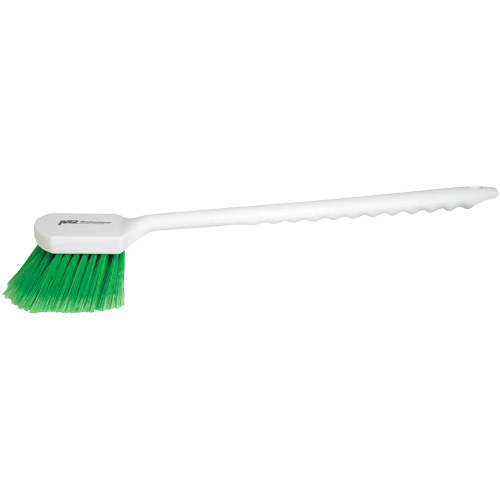 Brosse &agrave; recoins &agrave; manche long, 20" l, Soies PVC, Vert GTA Hardware Inc