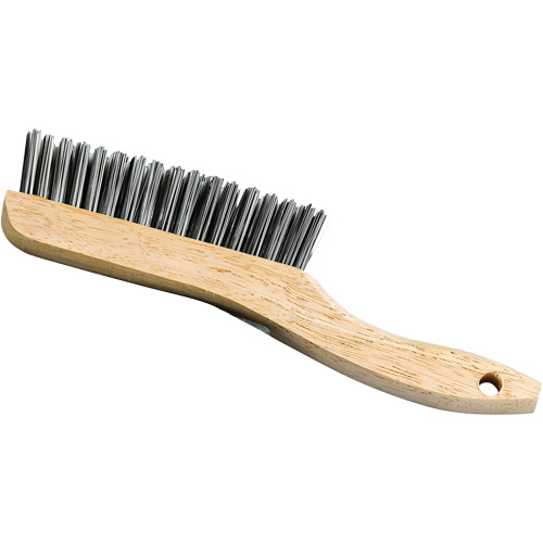 Shoe Handle Scratch Brush, Steel, 4 x 16 Wire Rows, 9-3/4" Long GTA Hardware Inc