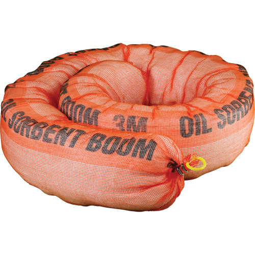 Barri&egrave;re de pollution absorbante pour produits p&eacute;troliers, Huile seulement, 1,5' lo x 10" la, Absorption 69,3 gal GTA Hardware Inc