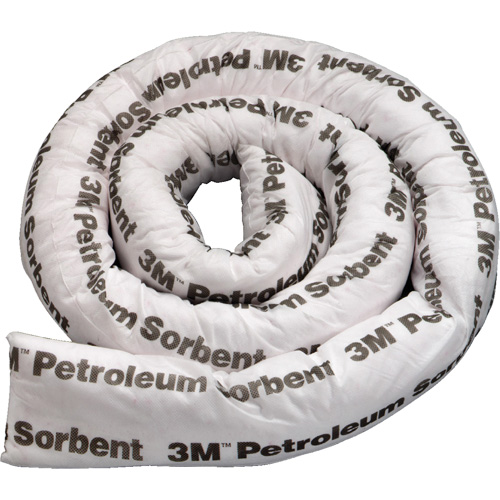 Barri&egrave;re de pollution absorbante double pour produits p&eacute;troliers, Huile seulement, 8' lo x 3" la, Absorption 15,7 gal GTA Hardware Inc