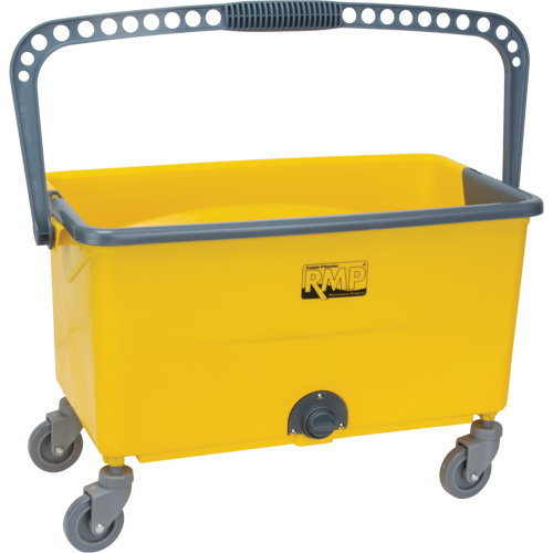 Microfibre Mop Bucket & Wringer, Strainer, 11 US Gal. (44 Quart), Yellow GTA Hardware Inc
