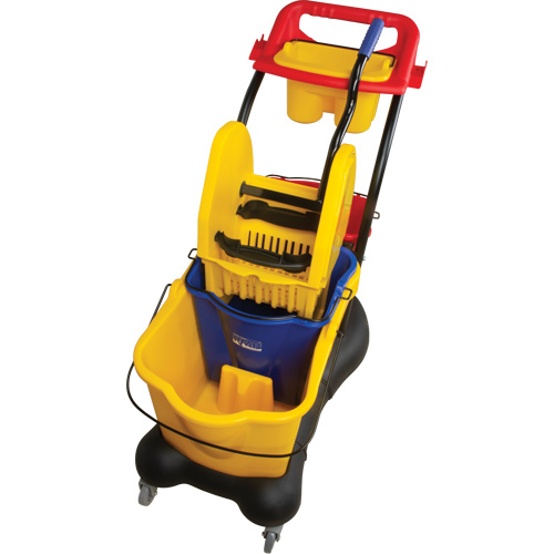 Multifunctional Mop Trolley, Down Press, 9.5 US Gal.(38 Quart), Yellow GTA Hardware Inc