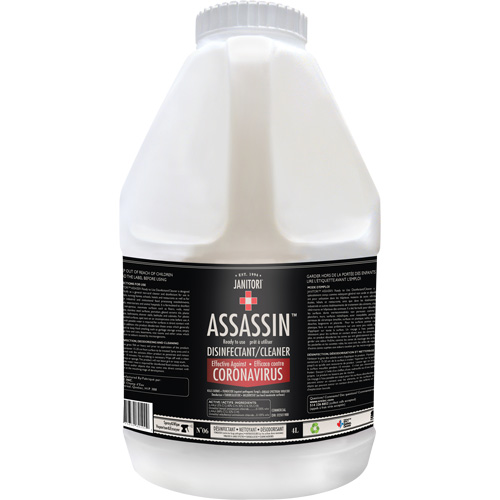 Janitori Assassin Ready-to-Use Disinfectant Cleaner, 4 L, Jug GTA Hardware Inc
