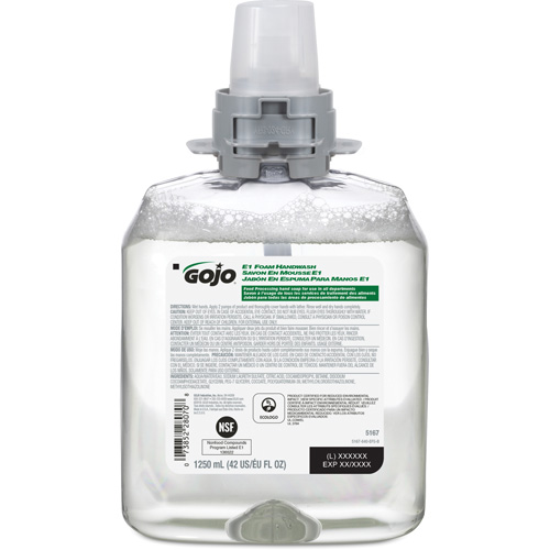 Savon pour les mains FMX-12 E1, Mousse, 1250 ml, Sans parfum GTA Hardware Inc