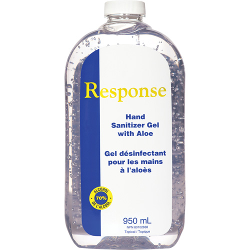 Gel d&eacute;sinfectant pour les mains &agrave; l'alo&egrave;s Response, 950 ml, Recharge, 70 % alcool GTA Hardware Inc