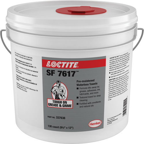 Essuie-mains industriels SF 7617, 130 lingettes, 12" x 9-1/2" GTA Hardware Inc