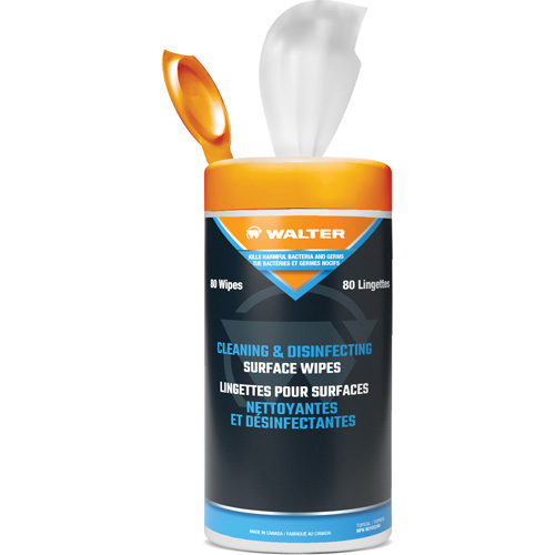 Disinfectant Cleaner Degreaser Surface Wipes, 12" x 5.5", 80 Count GTA Hardware Inc