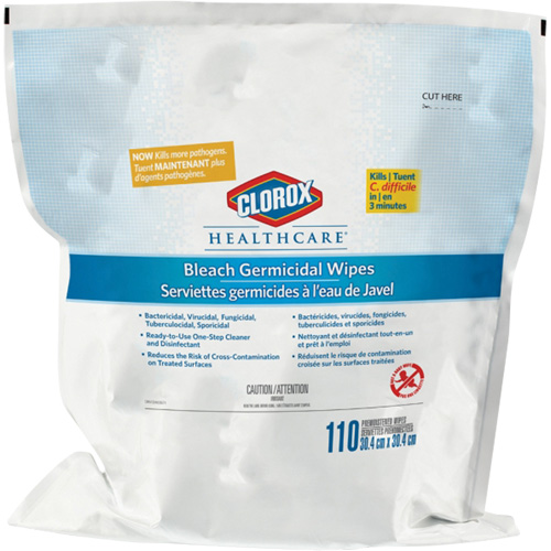 Recharge de lingettes d&eacute;sinfectantes &agrave; l'eau de Javel Healthcare Recharge, 110 lingettes GTA Hardware Inc