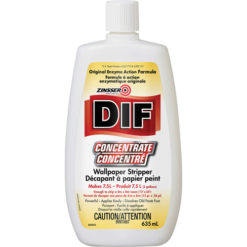 D&eacute;capant &agrave; papier peint en liquide concentr&eacute; Zinsser DIF, 635 ml, Bouteille GTA Hardware Inc
