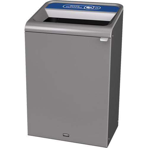 Conteneur pour d&eacute;chets de recyclage m&eacute;lang&eacute;s Configure, Vrac/Bord de rue/De bureau, Acier, 33 gal. US GTA Hardware Inc