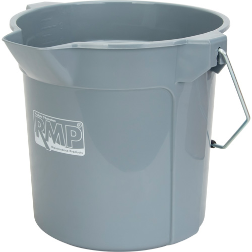 Seau rond avec bec verseur, Capacit&eacute; de 2,64 gal. US (10,57 pintes), Gris GTA Hardware Inc