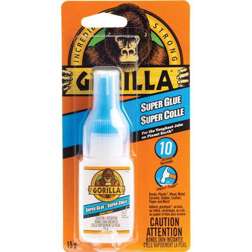 Colle cyanoacrylate, 15 g, Bouteille, Transparent GTA Hardware Inc