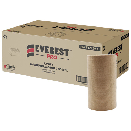 Essuie-mains en rouleaux Kraft, 1 pli, D&eacute;rouler par le centre, 205' lo GTA Hardware Inc
