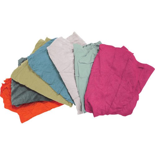 Recycled Material Wiping Rags, Terrycloth, Mix Colours, 25 lbs. GTA Hardware Inc