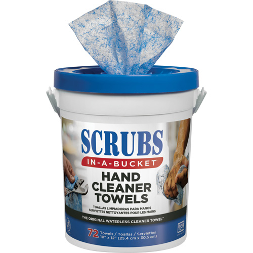 Serviettes nettoyantes pour les mains, 72 lingettes, 12" x 10" GTA Hardware Inc