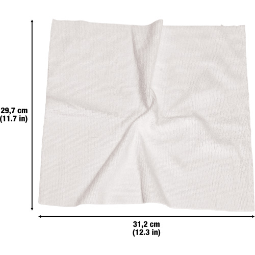 Washable Cleaning Cloths, Microfibre, White GTA Hardware Inc