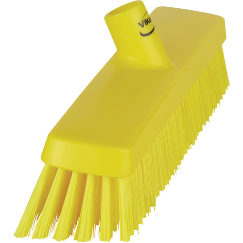 Push Broom Head, Fine/Stiff Bristles, 16-1/2", Polyester/Polypropylene, Yellow GTA Hardware Inc