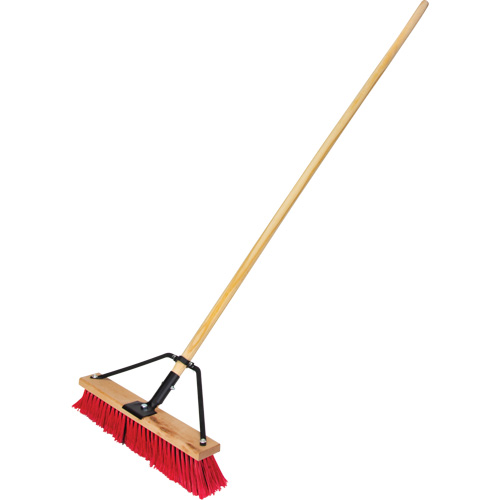 Balai-brosse &agrave; manche renforc&eacute;, 18", Moyen, Soies PVC GTA Hardware Inc
