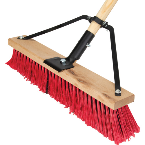 Balai-brosse &agrave; manche renforc&eacute;, 18", Moyen, Soies PVC GTA Hardware Inc
