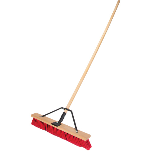 Balai-brosse &agrave; manche renforc&eacute;, 24", Moyen, Soies PVC GTA Hardware Inc