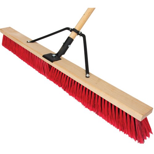Balai-brosse &agrave; manche renforc&eacute;, 36", Moyen, Soies PVC GTA Hardware Inc