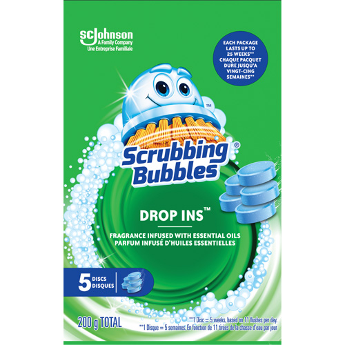 Pastilles nettoyantes pour toilettes Scrubbing Bubbles Drop-Ins, 200 g, Tampon GTA Hardware Inc