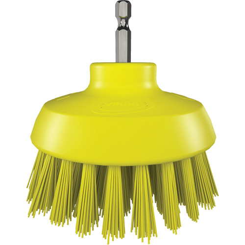 Brosse ronde HyDrive pour perceuse, Soies Tr&egrave;s ferme, Longueur de 3-1/10", Jaune GTA Hardware Inc
