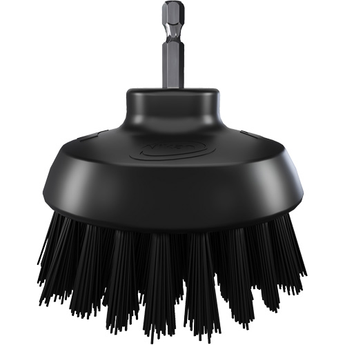 HyDrive Round Drill Brush, Extra Stiff Bristles, 3-1/10" Long, Black GTA Hardware Inc