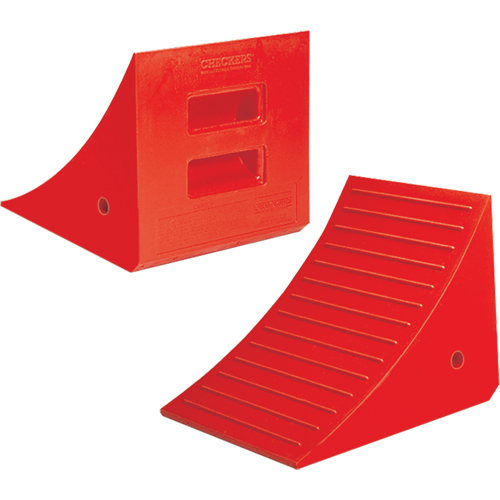 Cales-roue robustes, Polyur&eacute;thane, Orange, 14" la x 17" p x 14" h GTA Hardware Inc
