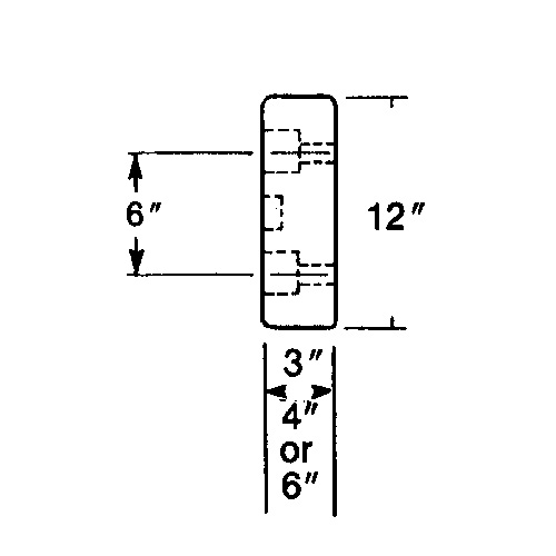 Butoirs de quai en caoutchouc moul&eacute;s, Caoutchouc, 30" la x 4" p x 10" h GTA Hardware Inc