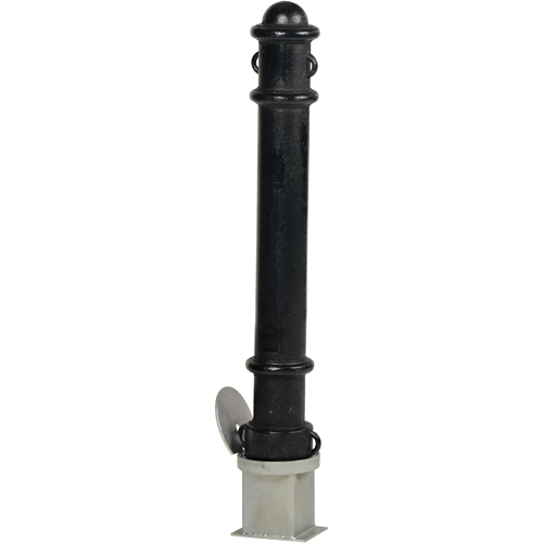 Bornes d&eacute;coratives amovibles, Acier, 40" h x 4-1/2" la, Noir GTA Hardware Inc