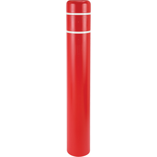 Polyethylene Bollard Covers, 4-1/2" Dia. x 52" L, Red GTA Hardware Inc