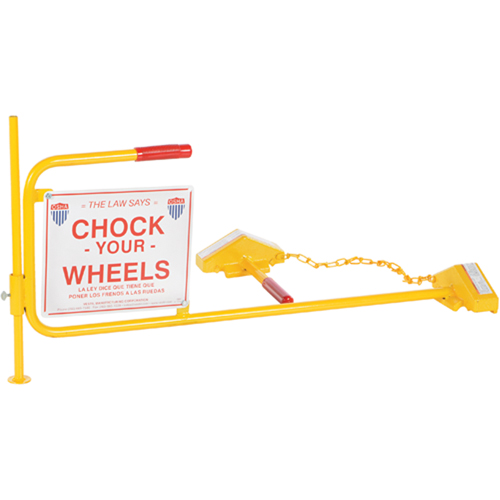 Single Rail Chock With Flag Rail Combo GTA Hardware Inc
