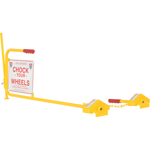 Single Rail Chock With Flag Rail Combo GTA Hardware Inc