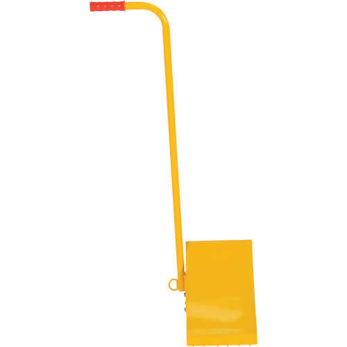Ergo Handle Wheel Chock, Steel, Yellow, 8" W x 10-3/4" D x 9-1/8" H GTA Hardware Inc