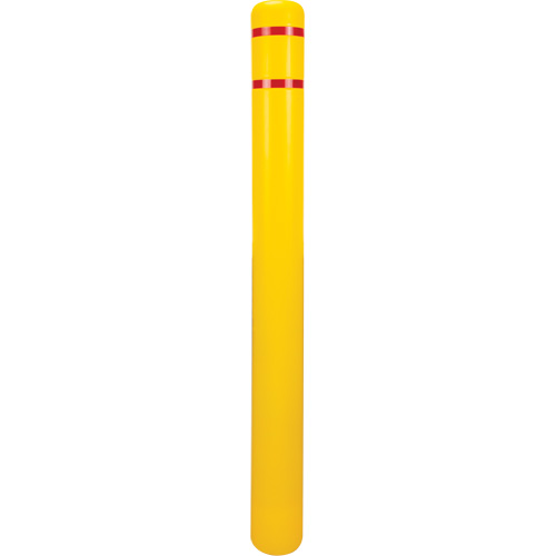 Capuchon en poly&eacute;thyl&egrave;ne pour borne de protection, 4-1/2" dia. x 52" l, Rouge/Jaune GTA Hardware Inc