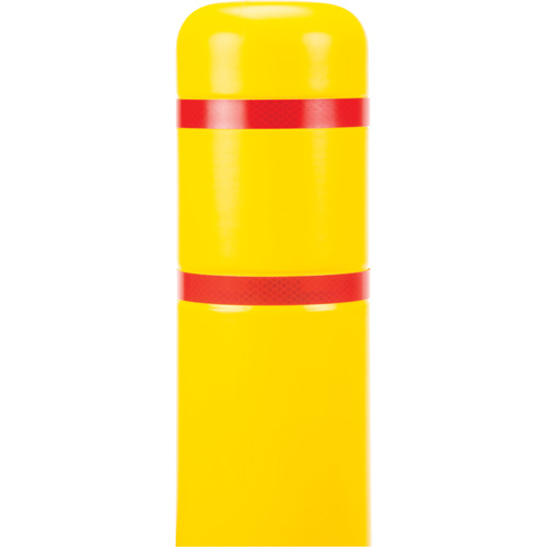 Capuchon en poly&eacute;thyl&egrave;ne pour borne de protection, 4-1/2" dia. x 52" l, Rouge/Jaune GTA Hardware Inc