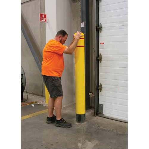 Polyethylene Bollard Cover, 6-5/8" Dia. x 60" L, Red/Yellow GTA Hardware Inc