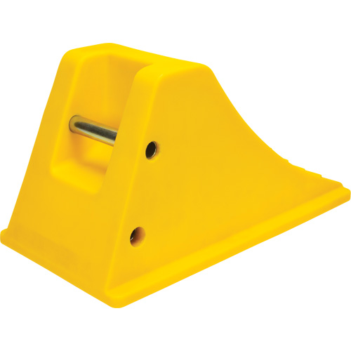 Wheel Chocks with Aluminum Tread, Polyurethane, Safety Yellow, 11-1/4" W x 21" D x 12-1/4" H GTA Hardware Inc