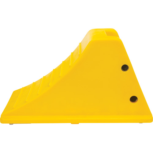 Wheel Chocks with Aluminum Tread, Polyurethane, Safety Yellow, 11-1/4" W x 21" D x 12-1/4" H GTA Hardware Inc