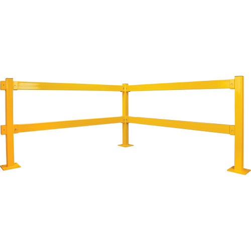 Lift-Out Guard Rail, Steel, 3' L x 4" H, Safety Yellow GTA Hardware Inc