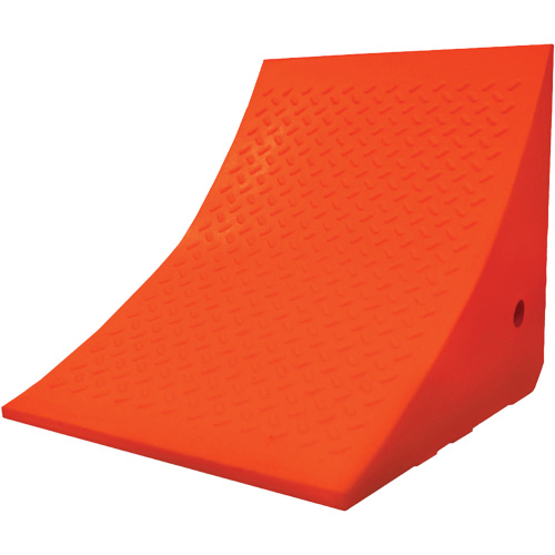 70 Ton Large Equipment Wheel Chock, Urethane, Orange GTA Hardware Inc