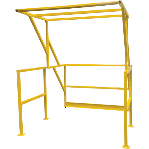 Mezzanine Safety Gate, 70" L x 77" H, 78" Raised, Yellow GTA Hardware Inc