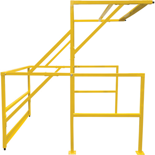Mezzanine Safety Gate, 70" L x 77" H, 78" Raised, Yellow GTA Hardware Inc