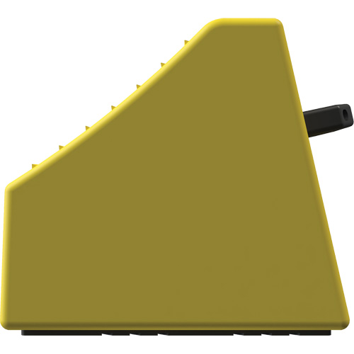 Cale de roue ultra-robuste pour l'exploitation mini&egrave;re Checkers Safety sans support, PEHD, Jaune, 14-1/2" la x 17-1/2" p x 16" h GTA Hardware Inc